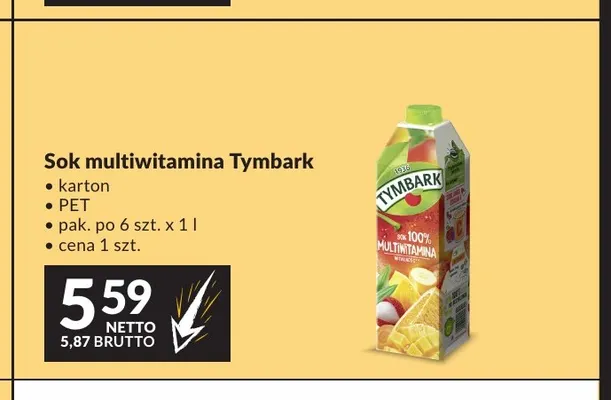 Sok multiwitamina Tymbark promocja w Makro