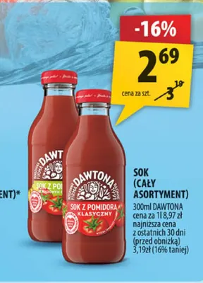 Sok z pomidorów Dawtona promocja w Arhelan