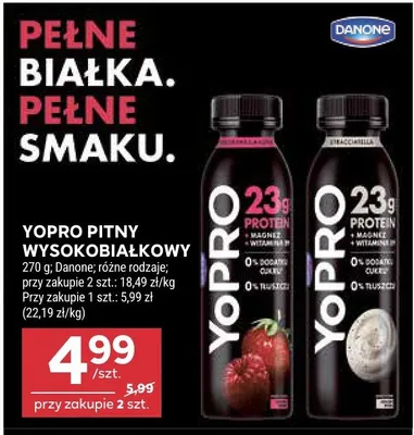 Yopro pitny wysokobiałkowy promocja w Stokrotka