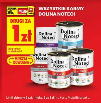 Karma dla psa Dolina Noteci Premium z jagnięciną promocja w Biedronka