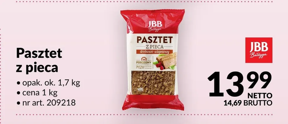 Pasztet z pieca JBB Bałdyga promocja w Makro