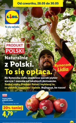 Jabłka grójeckie polskie luzem promocja w Lidl
