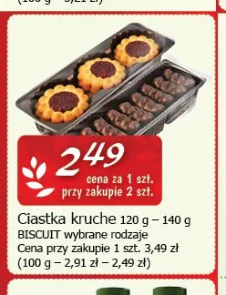 Ciastka kruche z cukrem Biscuit promocja w CEZAR Delikatesy