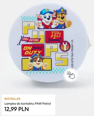 Lampka do kontaktu PAW Patrol promocja w Sinsay