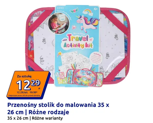 Przenośny stolik do malowania AVEC 35x26 cm promocja w Action