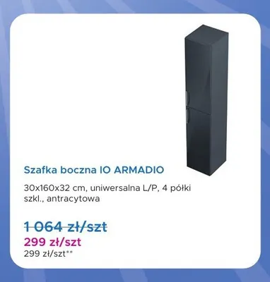 Szafka boczna IO Armadio antracytowa promocja w Blu Salony Łazienek