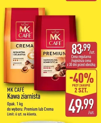 Kawa ziarnista MK Café Premium promocja w Aldi
