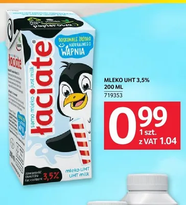 Mleko UHT 3,5% Łaciate promocja w Selgros