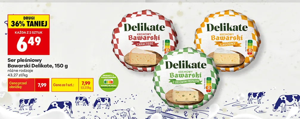 Ser pleśniowy bawarski Delikate Caractere promocja w Biedronka