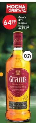 Whisky Grant's Triple Wood Blended Scotch Whisky promocja w Żabka