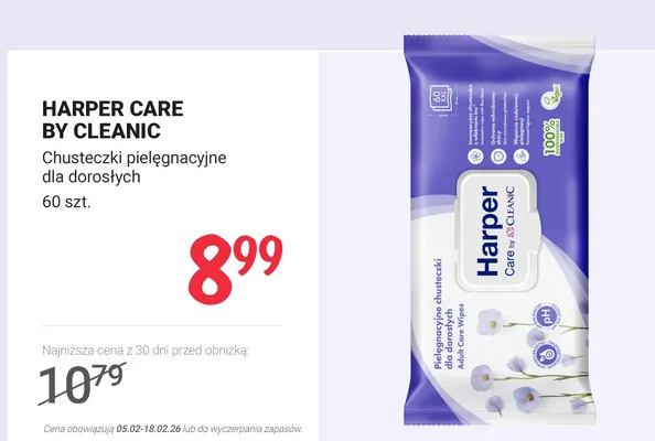 Chusteczki pielęgnacyjne dla dorosłych promocja w Rossmann