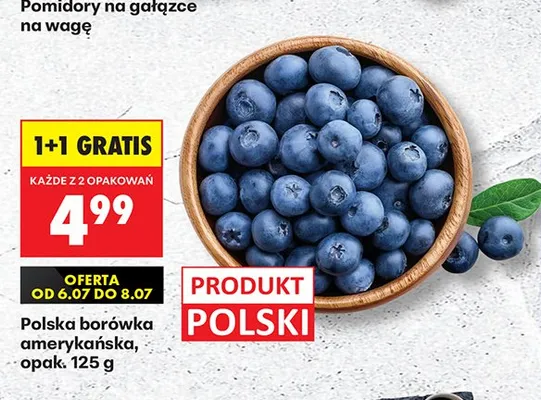 Polska borówka amerykańska promocja w Biedronka