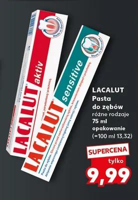 Pasta do zębów Lacalut sensitive promocja w Kaufland