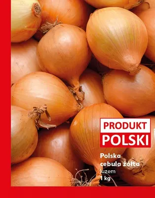 Cebula żółta polska luzem promocja w Kaufland