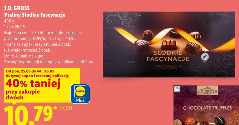 Praliny Słodkie Fascynacje J.D. Gross promocja w Lidl