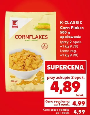 Płatki kukurydziane Corn Flakes K-Classic promocja w Kaufland