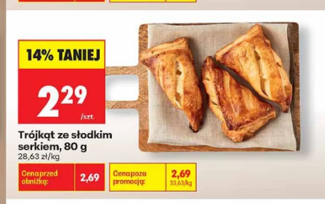 Trójkąt ze słodkim serkiem promocja w Biedronka