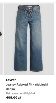 Jeansy Relaxed Fit Levi's niebieski denim promocja w Lounge by Zalando