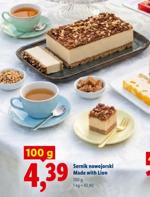 Sernik nowojorski Made with Lion promocja w Lidl