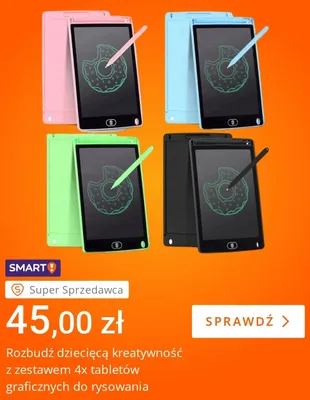 Tablet graficzny do rysowania 4-pak promocja w Allegro
