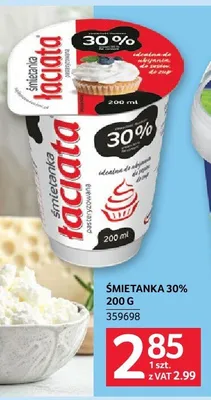 Śmietana 18% Łaciata promocja w Selgros