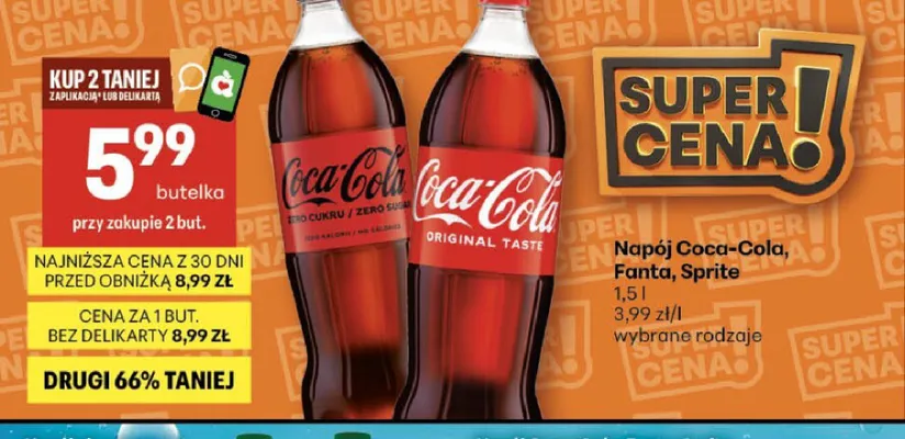 Napój Fanta promocja w Delikatesy Centrum