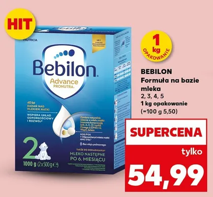 Formuła na bazie mleka 2,3,4,5 promocja w Kaufland