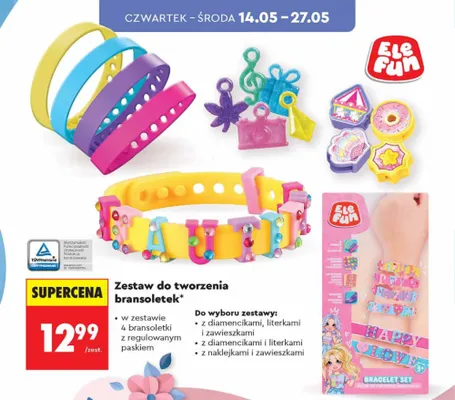 Zestaw do tworzenia bransoletek Ele Fun promocja w Biedronka