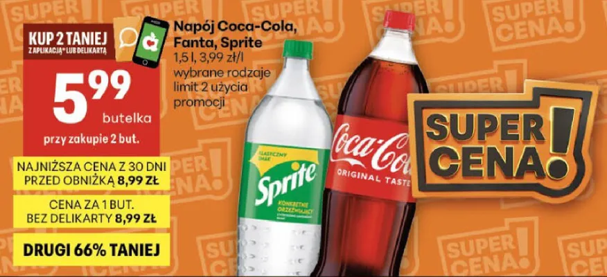 Napój Coca-Cola promocja w Delikatesy Centrum