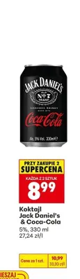 Koktajl Jack Daniel's & Coca-Cola promocja w Biedronka