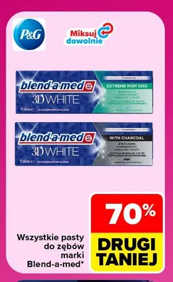 Pasta do zębów 3D White Extreme Mint Kiss Blend-a-med promocja w Carrefour Market