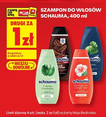 Szampon do włosów Schauma Men promocja w Biedronka