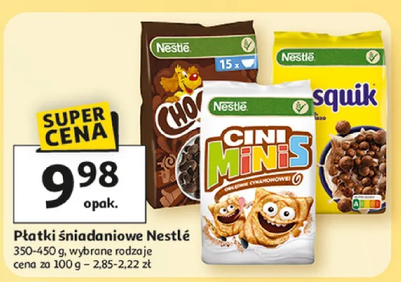 Płatki śniadaniowe wybrane rodzaje promocja w Auchan
