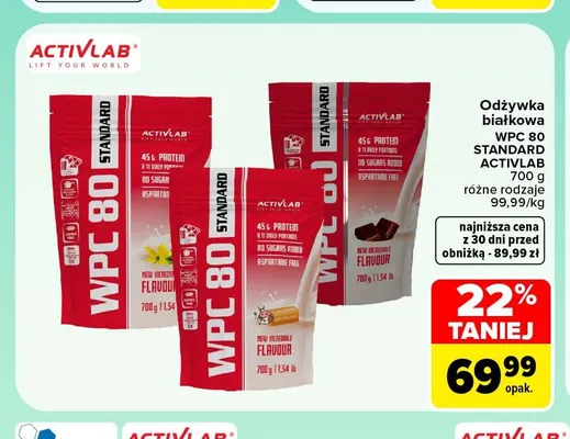 Odżywka białkowa WPC 80 Standard Activlab promocja w Carrefour