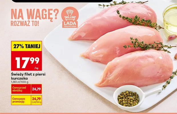 Świeży filet z piersi kurczaka promocja w Biedronka