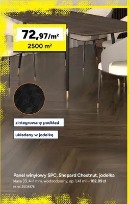Panele winylowe SPC Shepard Chestnut jodełka klasa 33 4+1 mm promocja w Bricoman