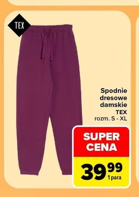 Spodnie dresowe damskie TEX promocja w Carrefour