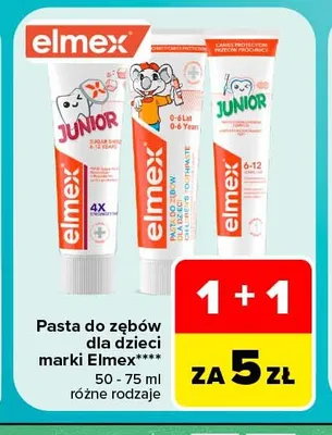 Pasta do zębów dla dzieci Elmex Kids 0-6 lat promocja w Carrefour