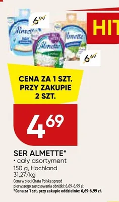 Ser twarogowy Almette promocja w Chata Polska