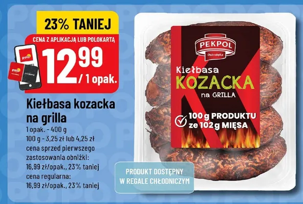 Kiełbasa kozacka na grilla Pekpol promocja w POLOmarket
