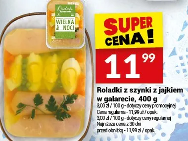 Roladki z szynki z jajkiem w galarecie Białecki Kuchnia promocja w Twój Market