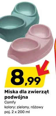 Miska dla zwierząt podwójna Comfy promocja w Bricomarche