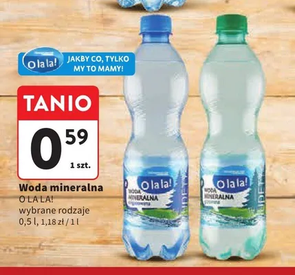 Woda mineralna O la la! promocja w Intermarche
