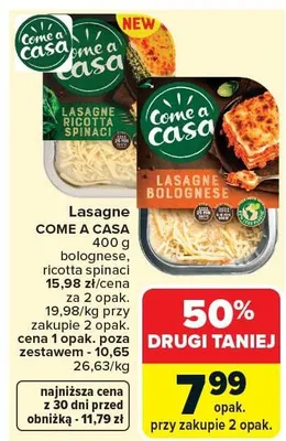 Lasagne bolognese promocja w Carrefour Market