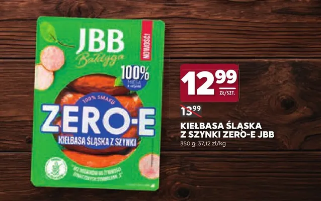 Kiełbasa śląska z szynki Zero-E JBB promocja w Stokrotka