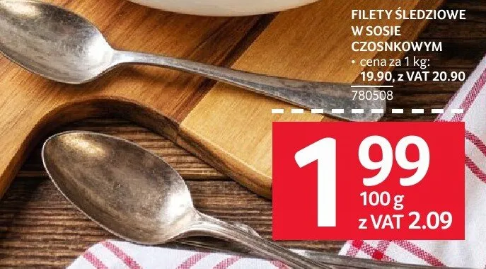 Filety śledziowe w sosie czosnkowym promocja w Selgros