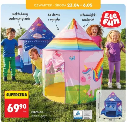 Namiot dziecięcy promocja w Biedronka