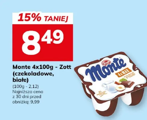 Monte czekoladowe, białe promocja w Hitpol