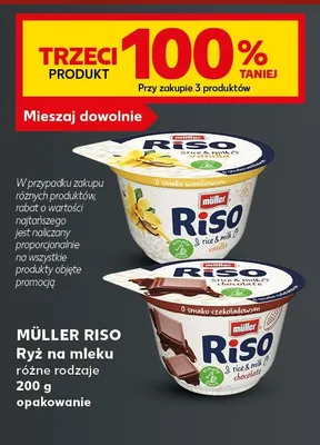 Ryż na mleku Müller Riso o smaku czekoladowym promocja w Kaufland