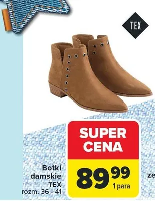 Botki damskie TEX promocja w Carrefour